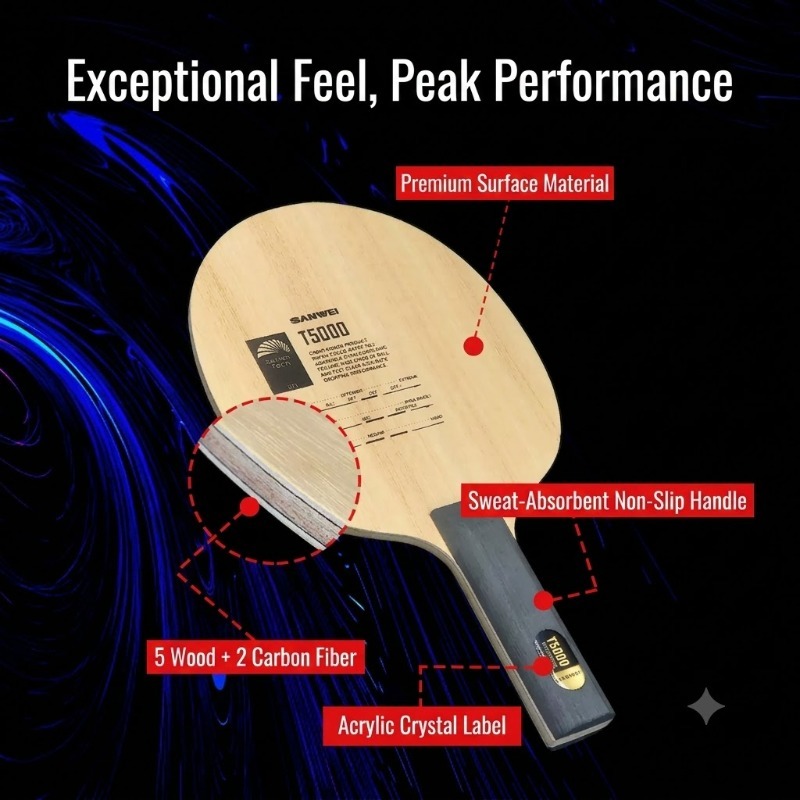 1pcs SANWEI T5000 Table Tennis - đánh giá và giá Xiom Blade Table Tennis